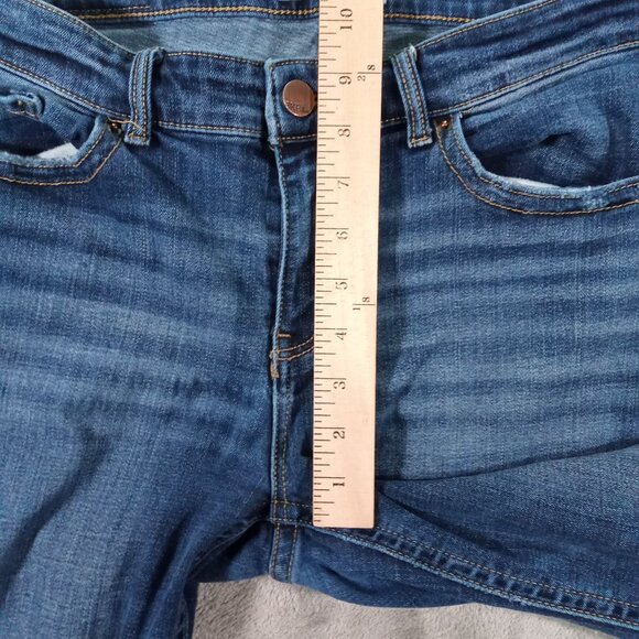 BKE Payton Jean Women's 33x28, Tag30x29.5 Distressed Bootcut Blue Stretch Denim - Picture 9 of 13